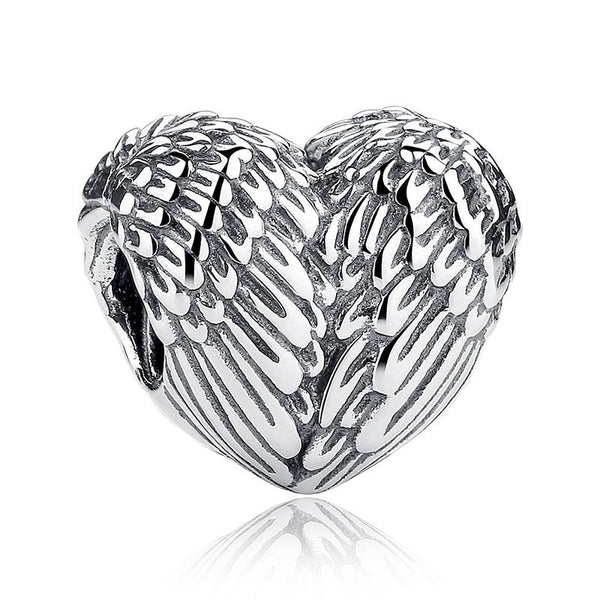 Sterling Silver Heart Shape Charm Beads