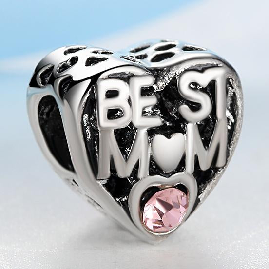 Silver Plated Bead Heart Beads