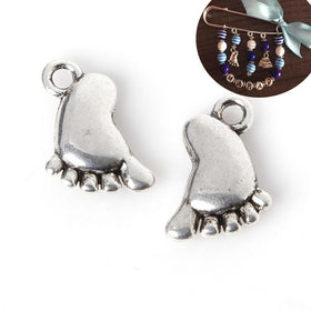 Antique Silver Foot Pendants