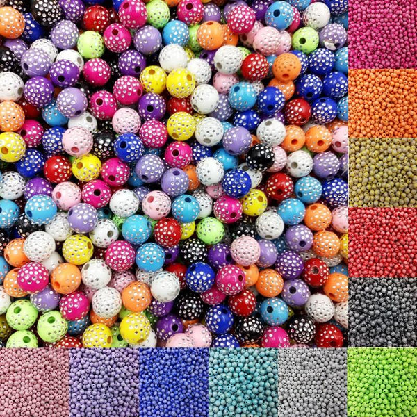 Shiny Round Loose Spacer Beads
