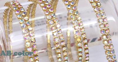 DIY Jewelry Crystal Golden Chain