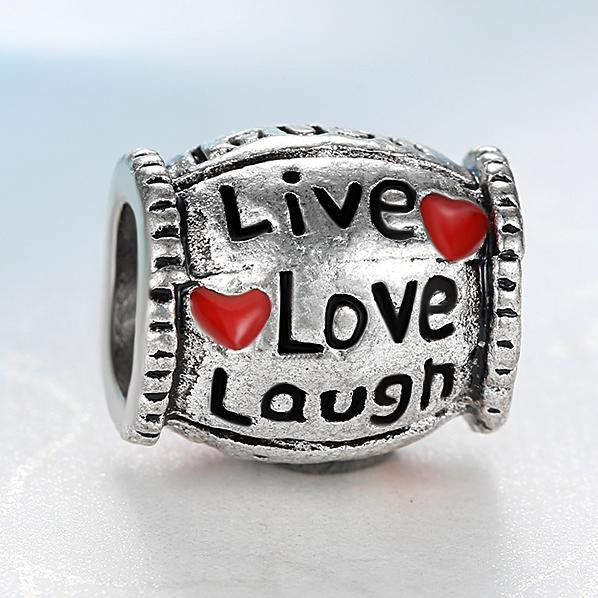 Silver Plated Bead Heart Beads