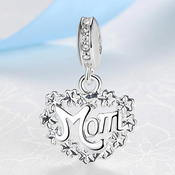 Silver Plated Bead Heart Beads