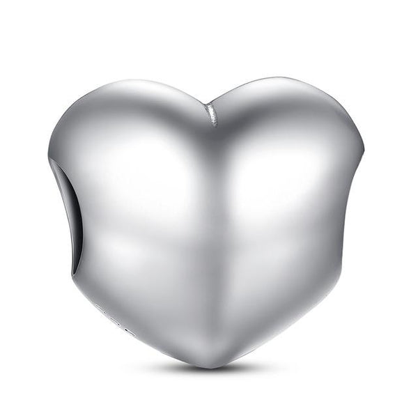 Sterling Silver Heart Shape Charm Beads