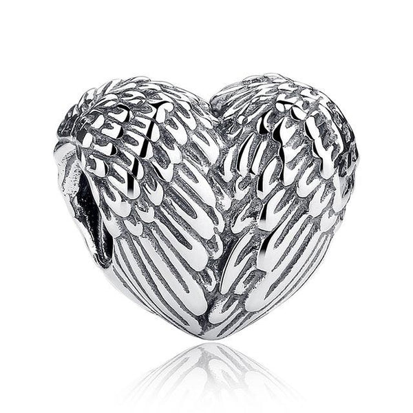 Sterling Silver Heart Shape Charm Beads
