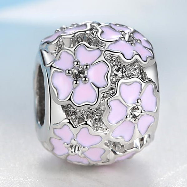 Silver Plated Bead Heart Beads