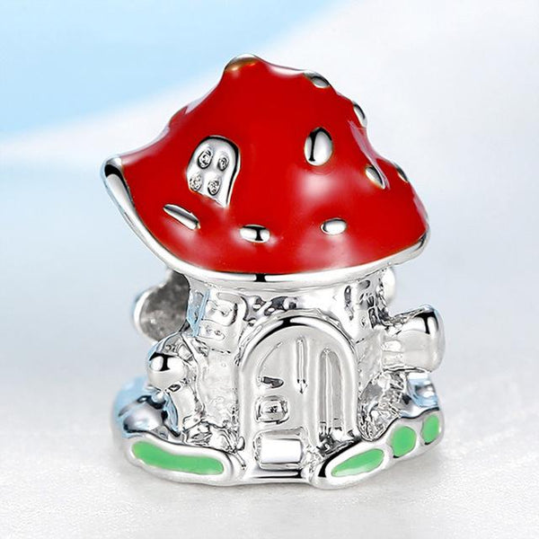 Silver Plated Bead Heart Beads