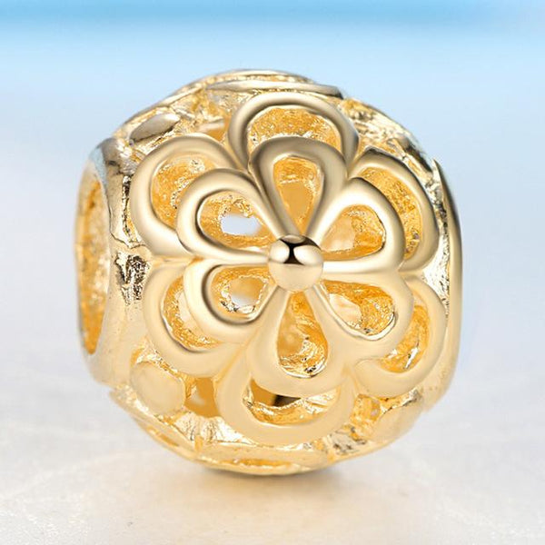 Silver Plated Bead Heart Beads