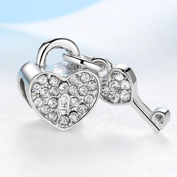 Silver Plated Bead Heart Beads