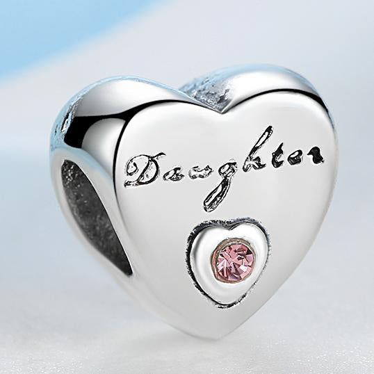 Silver Plated Bead Heart Beads