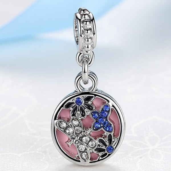 Silver Plated Bead Heart Beads